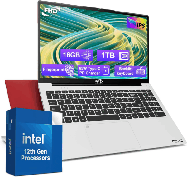 15.6-Fhd-Laptop Student-Laptop, 16GB RAM 1TB SSD, Intel Pentium Quad-Core N100 Processor (Up to 3.4Ghz) Backlit Keyboard Fingerprint Wifi 6 BT5.2 Business-Laptop, 2 Years Warranty Windows 11 Laptop
