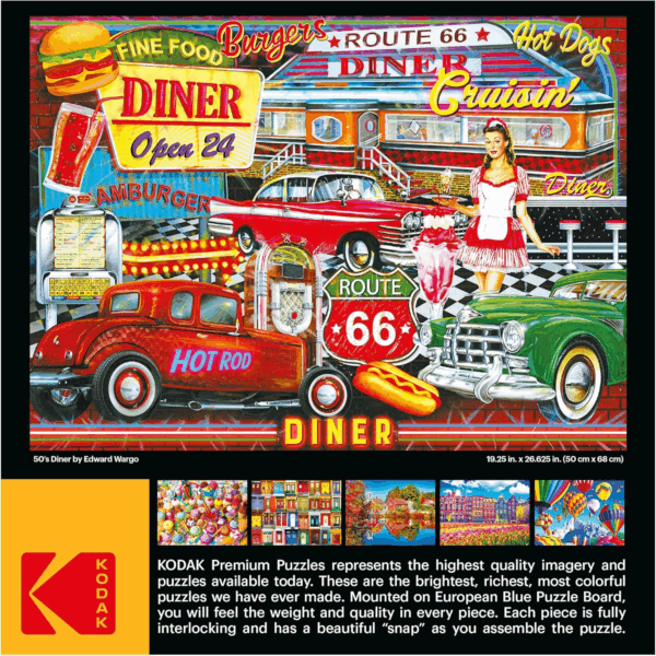 - Kodak Premium - 50'S Diner - 1000 Piece Jigsaw Puzzle for Adults - Image 5