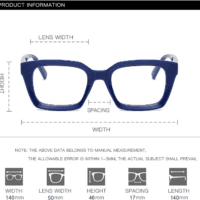 Classic Thick Square Frame Clear Lens Glasses for Women Men Non Prescription Eyeglasses - Image 6