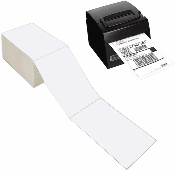 Fanfold 4 X 6 Direct Thermal Labels White Perforated Shipping Label, 500 Labels per Stack,1 Stack - Image 6