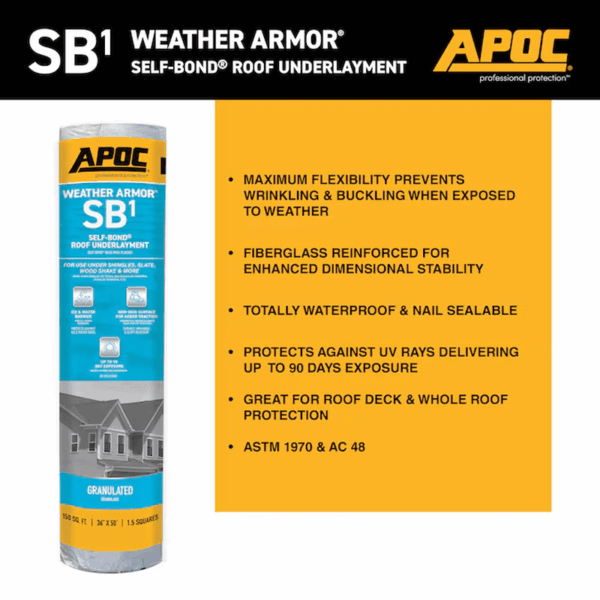 Self-Bond 36.0-In X 50.0-Ft 150.0-Sq Ft Rubberized Asphalt Roof Underlayment - Image 7