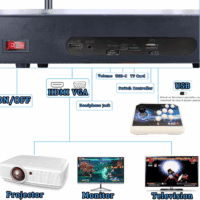 50000 in 1 Pandoras Box Ultra Arcade Game Console , Retro Game Machine for PC & Projector & 4K TV, 3D Games, Search/Save/Load/Pause Games, 1280X720,256G TF, USB-C Charging,Built-In Speaker - Image 4