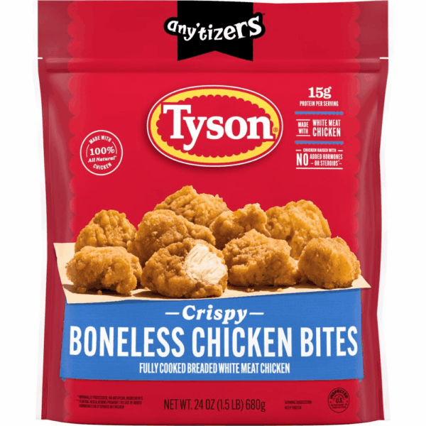 Any'Tizers Popcorn Chicken, Frozen Appetizers, 24 Oz