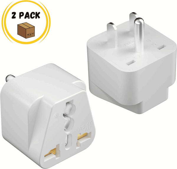 Bates- European Plug Adapter, 2 Pc, Travel Adapter, US to Europe Plug Adapter, EU Adapter, Electrical Adapters, Converter Plug - Image 2