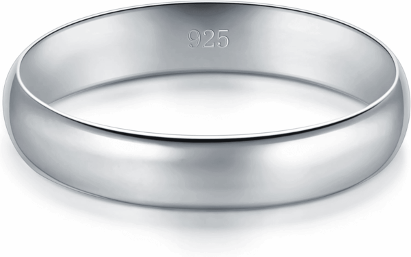 Silver Ring – 925 Pure Sterling Silver Ring - Sterling Silver Rings for Women – Elegant Silver Band Rings for Women and Men - Gifts for Special Occasions 4Mm, 6Mm Ring Size 4-15 - Image 2
