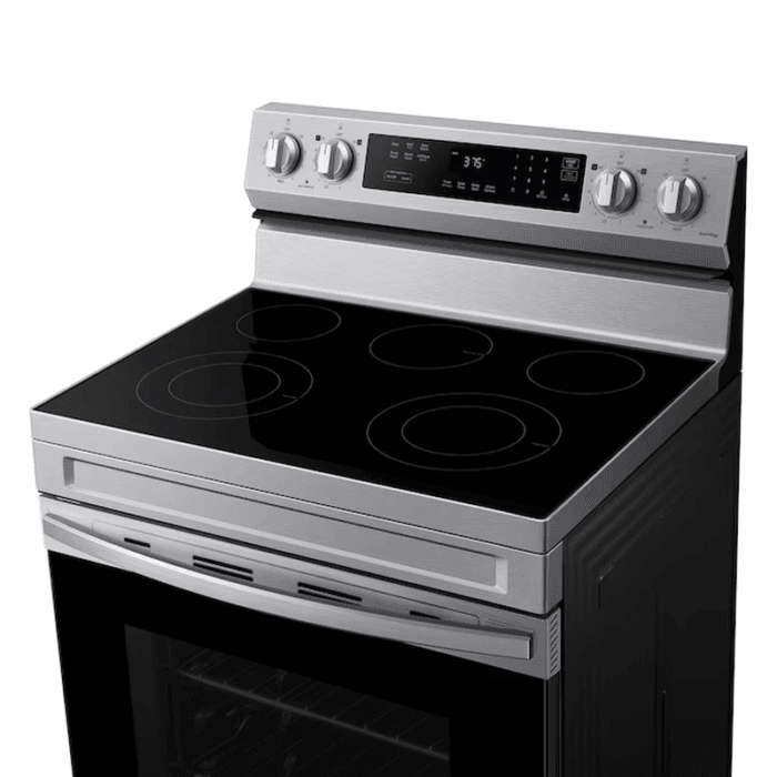 30-In Glass Top 5 Burners 6.3-Cu Ft Freestanding Electric Range ( Stainless Steel ) - Image 5