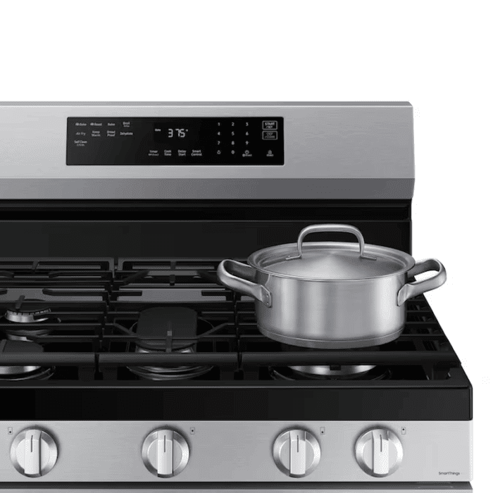 30-In 5 Burners 6.0-Cu Ft Air Fry Convection Oven Freestanding Natural Gas Range ( Fingerprint Resistant Stainless Steel ) - Image 8