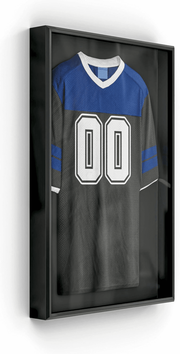 - Sports Jersey Display Case - Shadow Box - 20"X30" - Black Wall Mount - Jersey Display Cabinet - Wall Hanging - Sports Memorabilia - Sports Room Décor - Image 3