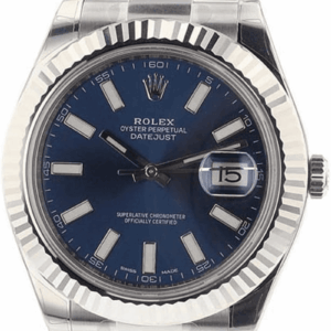 Datejust Ii 41Mm Steel Blue Dial Men'S Watch 116334