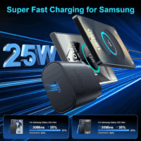 Super Fast Charger Type C, 25W USB C Wall Charger Fast Charging for Samsung Galaxy S25 Ultra/S25/S25+/S24+/S24 Ultra/S24/S24+/S23 Ultra/S22 Ultra/S21 Ultra with 10FT Long Type C Charger Cable 2Pack - Image 2