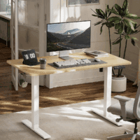 Electric Standing Desk, Adjustable Height Stand up Desk, 48 X 24 Inches Sit Stand Home Office Desk, Computer Desk, Maple - Image 2