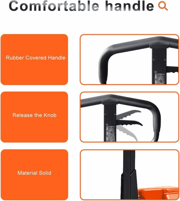Tory Carrier Manual Pallet Jack 5500 Lb. Capacity, Pallet Truck 48 × 27 Fork Size Standard Duty Hand Trucks - Image 5