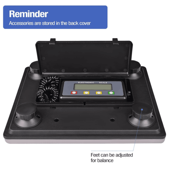 Large Platform Heavy Duty Shipping Scale(15.3”X11.8”), 440Lbs High Accurate Digital Scale for Packages with Hold/Tare/Timer Function, Industrial Scale&Postal Scale for Weighing/Luggage/Package/Mailing - Image 3