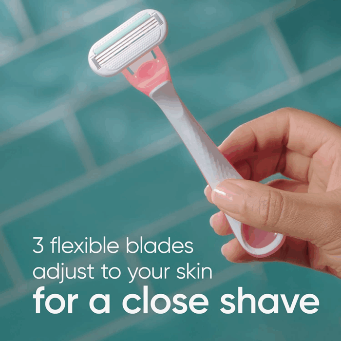 Sensitive Women'S Disposable Razors - Single Package of 3 Razors - Image 2