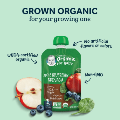 Organic Baby Food Pouches, 2Nd Foods for Sitter, Fruit & Veggie Variety Pack, 3.5 Ounce (Set of 18) - Image 2