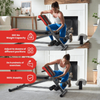 Finer Form Multi-Functional Weight Bench for Full All-In-One Body Workout – Versatile Adjustable Workout Bench for Home Gym. Fitness Equipment Perfect for Back Hyperextension, Bench Press, Roman Chair Exercise, Sit Up. Adjusts to Decline or Flat Bench. - Image 4