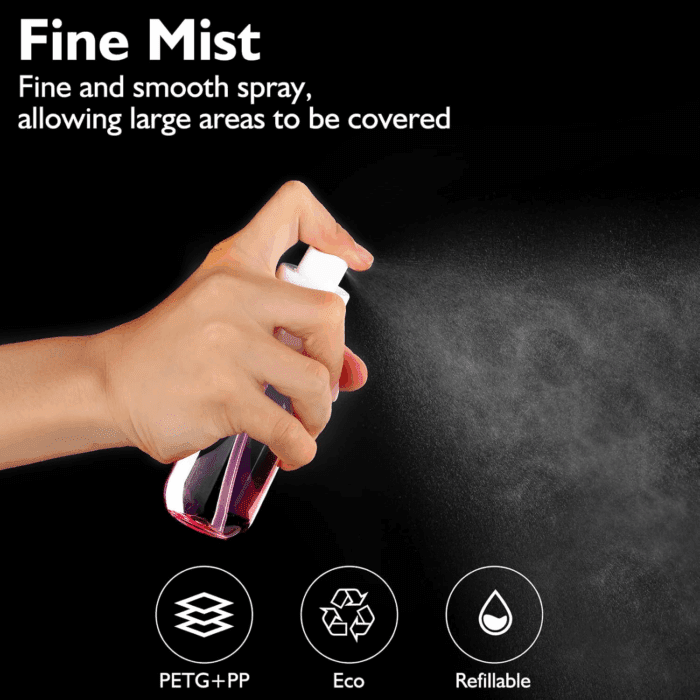 Small Spray Bottles Travel Size 1.35Oz 40ML, Fine Mist Plastic Spray Bottles, Refillable Empty Spray Bottle for Toners, Perfume, Face& Hair Spray - Image 3