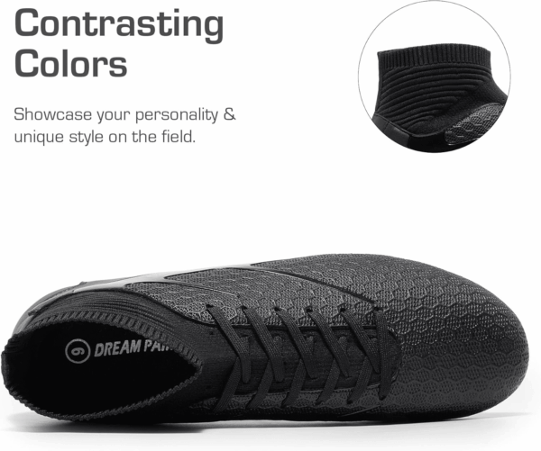 Men'S High-Tops Soccer Cleats Lace-Up Adult Football Shoes Lightweight Professional Athletic Training Soccer Shoes - Image 2