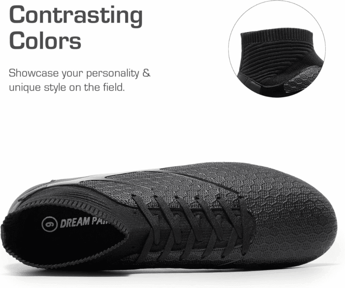 Men'S High-Tops Soccer Cleats Lace-Up Adult Football Shoes Lightweight Professional Athletic Training Soccer Shoes - Image 2