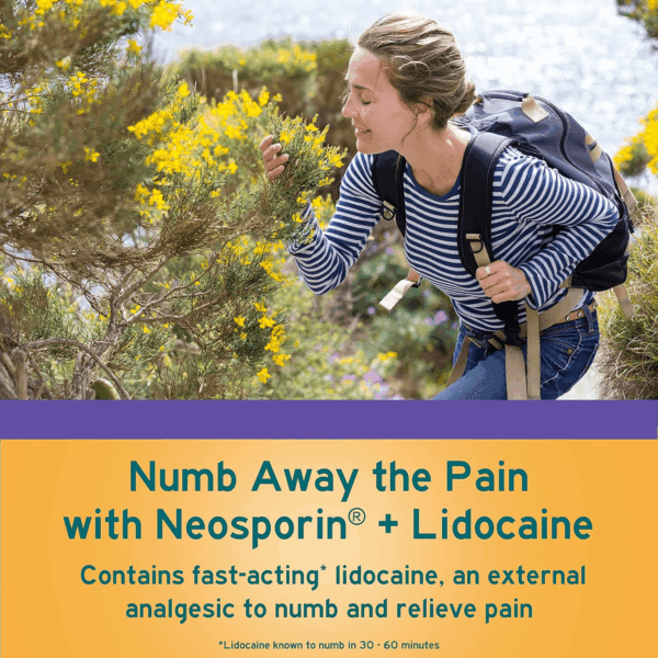 + Lidocaine First Aid Antibiotic Ointment, Maximum Strength & Fast-Acting Topical Pain Reliever, 24-Hour Infection Protection That Numbs Away the Pain, Bacitracin Zinc, 0.5 Oz - Image 2