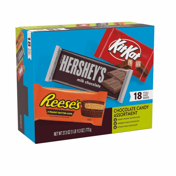, KIT KAT and REESE'S Assorted Milk Chocolate Candy Variety Box, 27.3 Oz (18 Count) - Image 2