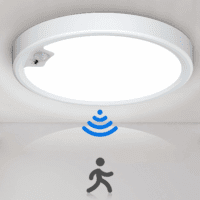 Motion Sensor Ceiling Light Wired, LED Flush Mount Ceiling Light Fixture 18W/1600LM, Motion Sensor Light Indoor for Stair Closet Porch Hallway Laundry, Time Dimmable Ceiling Lights 3000K/4000K/6000K