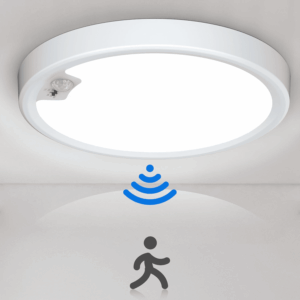 Motion Sensor Ceiling Light Wired, LED Flush Mount Ceiling Light Fixture 18W/1600LM, Motion Sensor Light Indoor for Stair Closet Porch Hallway Laundry, Time Dimmable Ceiling Lights 3000K/4000K/6000K