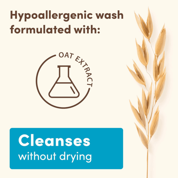 Daily Moisture Gentle Bath Wash & Shampoo with Natural Oat Extract, Hypoallergenic, Tear-Free & Paraben-Free Formula for Sensitive Hair & Skin, Lightly Scented, 33 Fl. Oz - Image 4