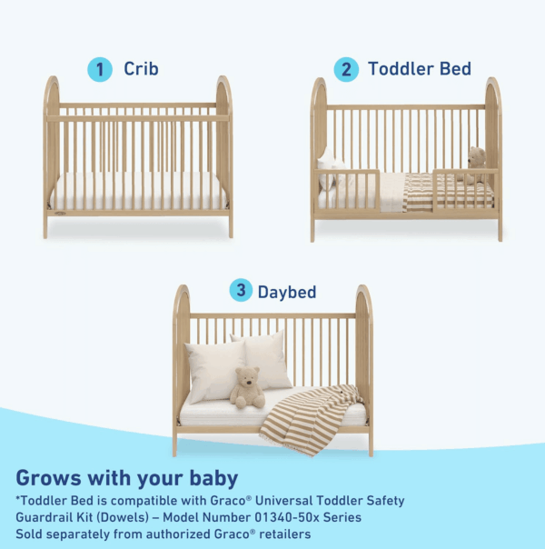 Olivia 3-In-1 Convertible Crib-Driftwood - Image 5