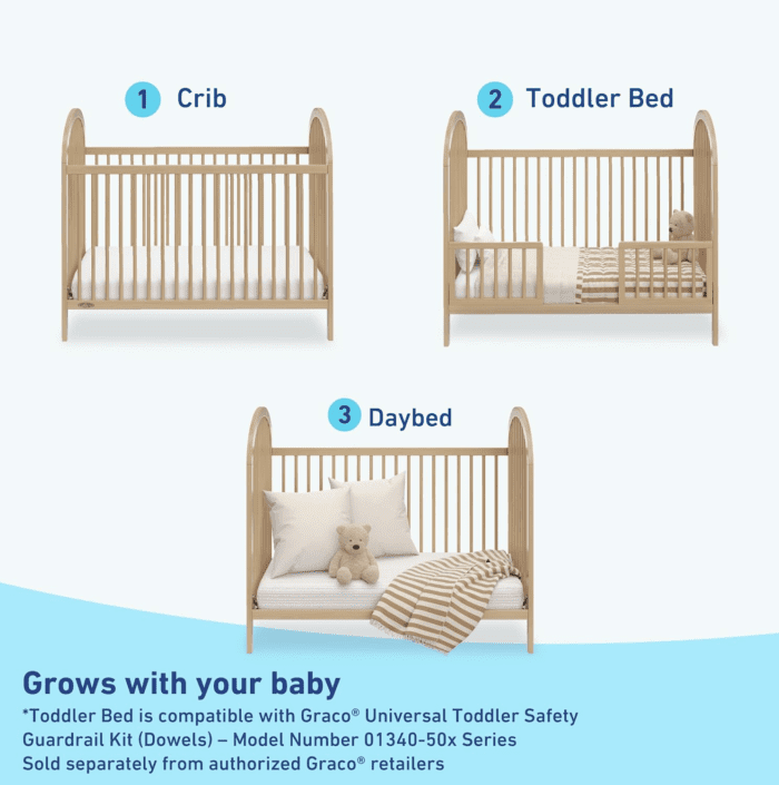 Olivia 3-In-1 Convertible Crib-Driftwood - Image 5