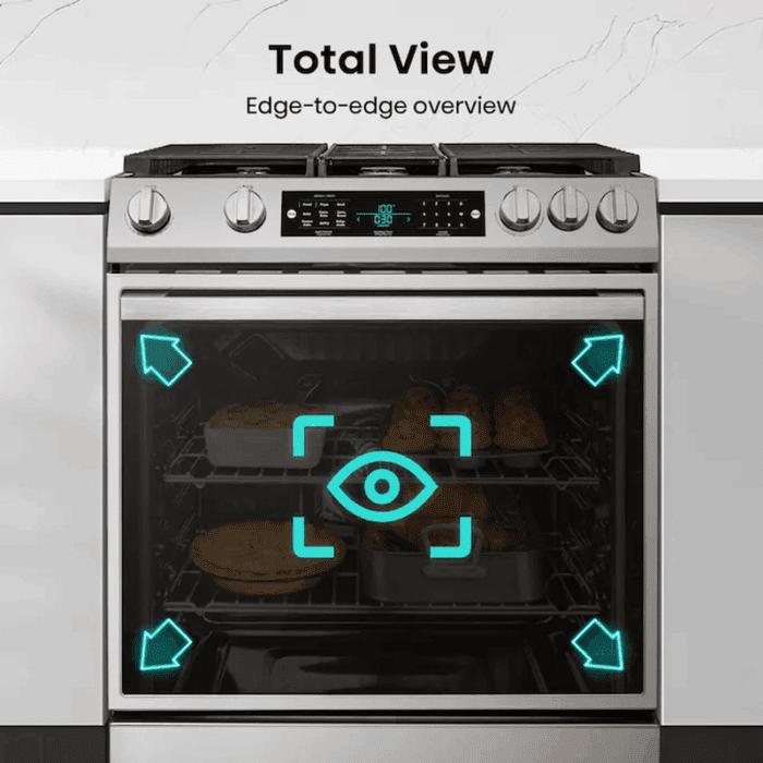 30-In Glass Top 5 Burners 5.8-Cu Ft Air Fry Convection Oven Freestanding Electric Range ( Stainless Steel ) - Image 17