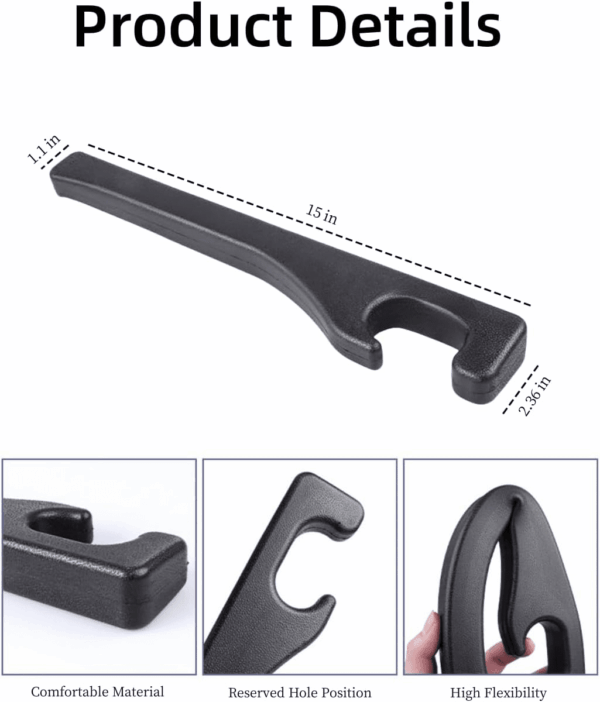 Car Seat Gap Filler 2 Pack, Universal Fit PU Leather Car Seat Gap Plug to Fill the Gap between Seat and Console, Car Seat Crevice Blocker Stop Things from Dropping - Image 3