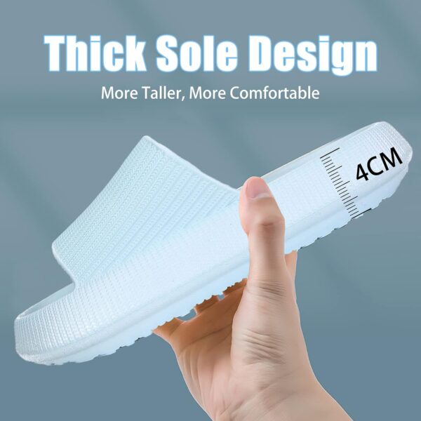 Cloud Slippers for Women and Men, Pillow House Slippers Shower Shoes Indoor Slides Bathroom Sandals, Ultimate Comfort, Lightweight, Thick Sole, Non-Slip, Easy to Clean - Image 6