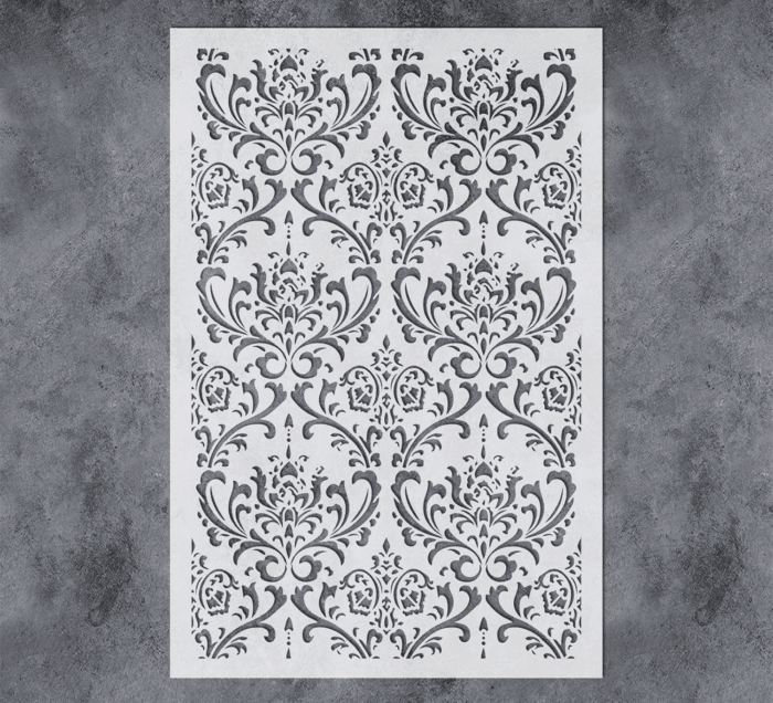 Damask Wall Stencil for Painting 16X24Inch Wall Stencil DIY Home Decor Stencils Paint Stencil for Walls Furniture Floors Fabric Crafts