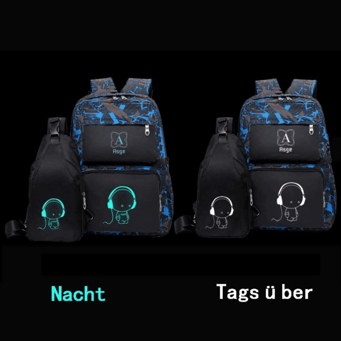 Backpack for School Boys Backpacks for Kids Camo Bookbag for Middle School Bags Waterproof Travel Back Pack (Blue) - Image 2