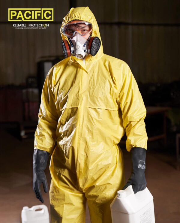 Chemical Resistant Gloves, Heavy Duty Industrial Rubber Gloves, Resist Acid, Alkali and Oil, 12.6", Large - Image 9