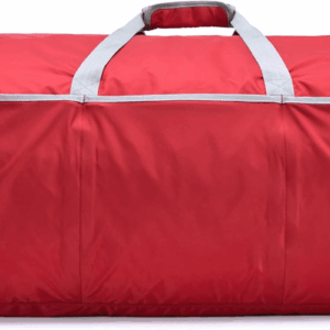 Large Duffel Bag (100L) for Travel, Travel Bag, with Multiple Zippered Pockets, Lightweight yet Durable Nylon Material, 50-Pound Weight Capacity, Red, 32.4"L X 16.9"W X 16.9"H