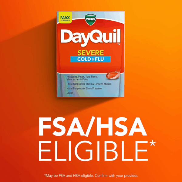 Dayquil Severe Cold, Flu & Congestion Medicine, Liquicaps, Maximum Strength Orange, 24 Count - Image 6