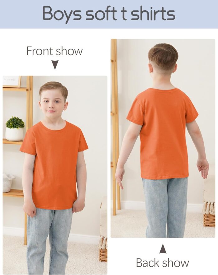5 Pack Boys Shirts Short Sleeve Shirts for Boys Cotton T-Shirts Kids Toddler Tshirts Tees Clothes Summer Tops - Image 4
