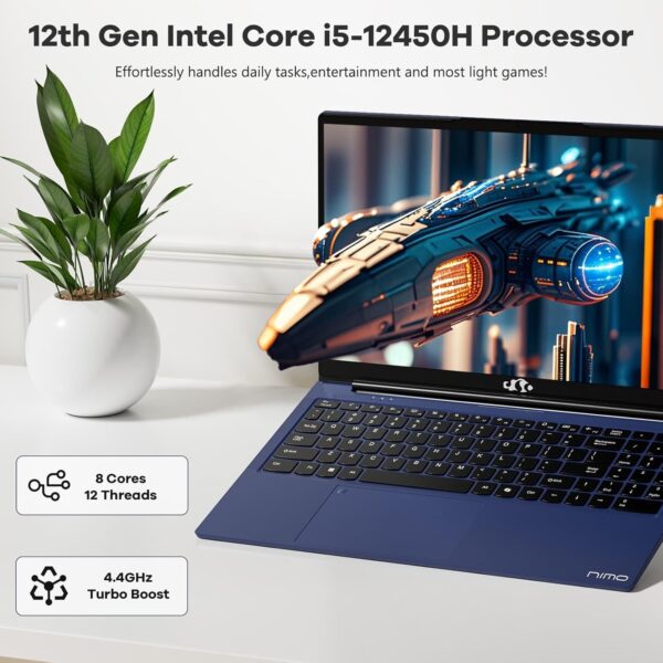 15.6" Fhd-Ips-Business Laptop, 8 Cores Intel I5-12450H 32GB RAM 1TB Ssd(Beat I7-11800H, up to 4.4 Ghz) Computer with 100W Type-C Fingerprint Backlit Keyboard Wifi-6 Numpad Win 11 - Image 3