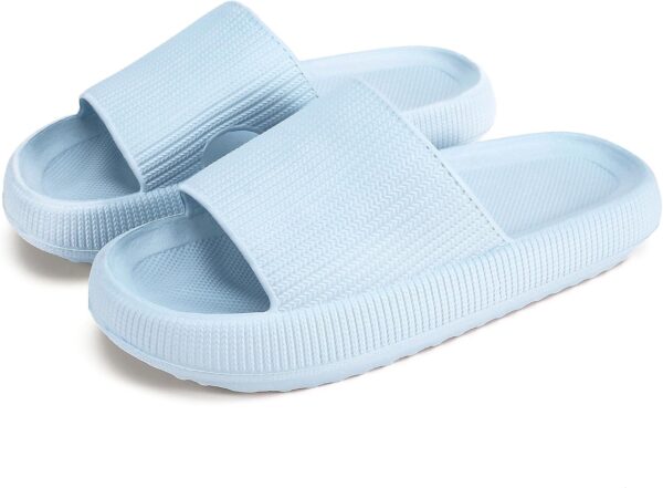 Cloud Slippers for Women and Men, Pillow House Slippers Shower Shoes Indoor Slides Bathroom Sandals, Ultimate Comfort, Lightweight, Thick Sole, Non-Slip, Easy to Clean