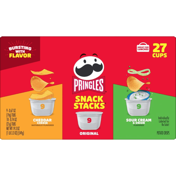 Potato Crisps Chips, On-The-Go Snacks, Snack Stacks, Variety Pack, 19.3Oz Box (27 Cups)​​ - Image 7