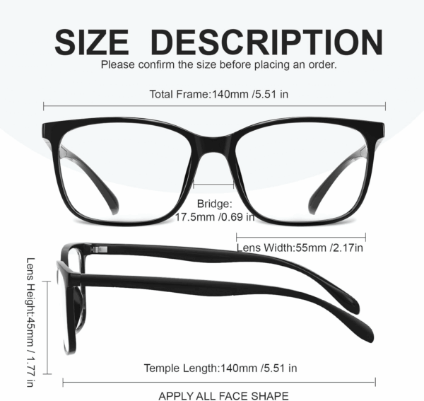 Blue Light Glasses for Women Blue Light Blocking Glasses Men Computer Gaming Blue Screen Glasses Mens Blue Light Blocker Glasses - Image 5