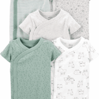 Unisex-Baby 5-Pack Side Snap Short-Sleeve Bodysuit