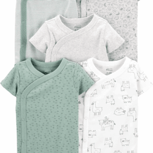 Unisex-Baby 5-Pack Side Snap Short-Sleeve Bodysuit