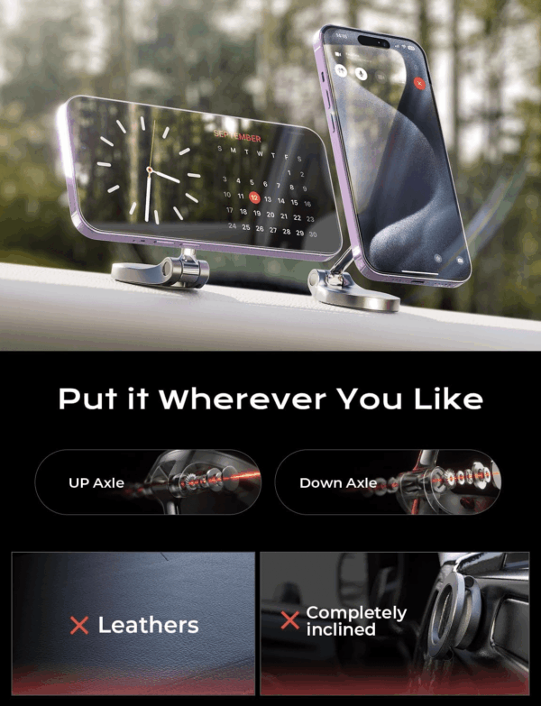 for Magsafe Car Mount, Ultra Magnetic 360 Degree Rotation Dashboard Car Phone Holder, Car Accessories for Iphone, Gifts for Men Women Him Her, Fit for Iphone 16E 16 Pro/Pro Max 15 14 13 12 - Image 5