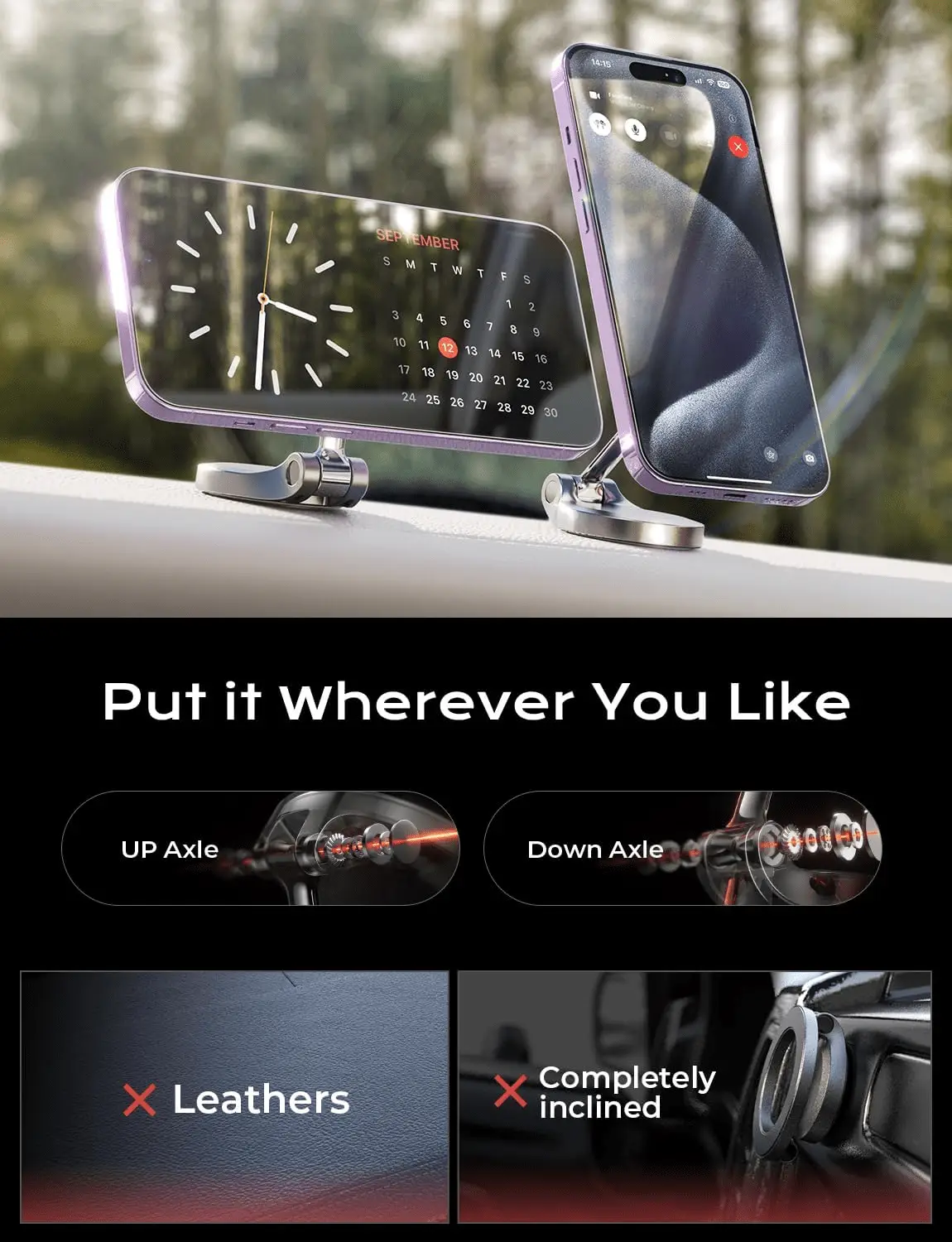 for Magsafe Car Mount, Ultra Magnetic 360 Degree Rotation Dashboard Car Phone Holder, Car Accessories for Iphone, Gifts for Men Women Him Her, Fit for Iphone 16E 16 Pro/Pro Max 15 14 13 12 - Image 5