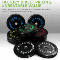 Olympic Bumper Plates, 2" Weight Plates for Strength Training & Weightlifting, Pairs, Sets or Sets with 7FT Barbell, Multiple Options - Image 5