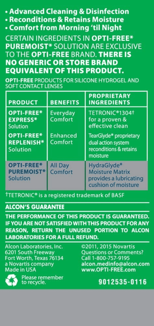 Puremoist Multi-Purpose Contact Lens Cleaning and Disinfecting Solution with Lens Case, 2 Fl Oz (Pack of 1) - Image 5