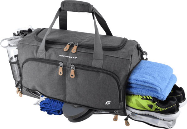 Ultimate Gym Bag 2.0: the Durable Crowdsource Designed Duffel Bag with 10 Optimal Compartments Including Water Resistant Pouch